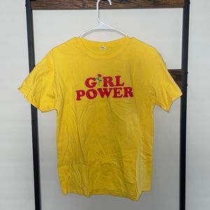 ‘Girl Power’ Art Girl Yellow T-shirt